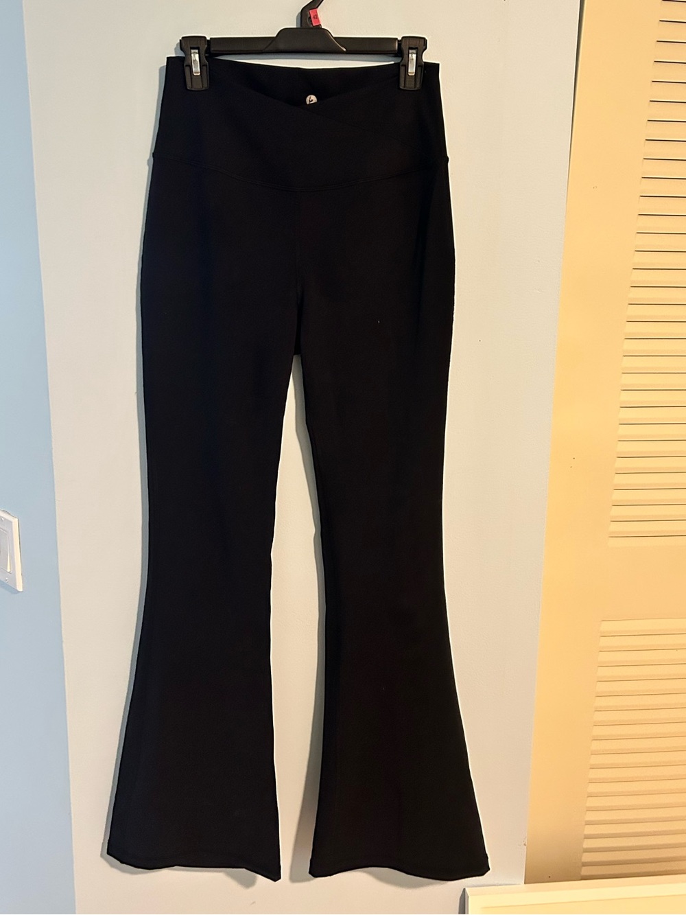 90 Degree By Reflex Black Boot-Cut Flare Leggings